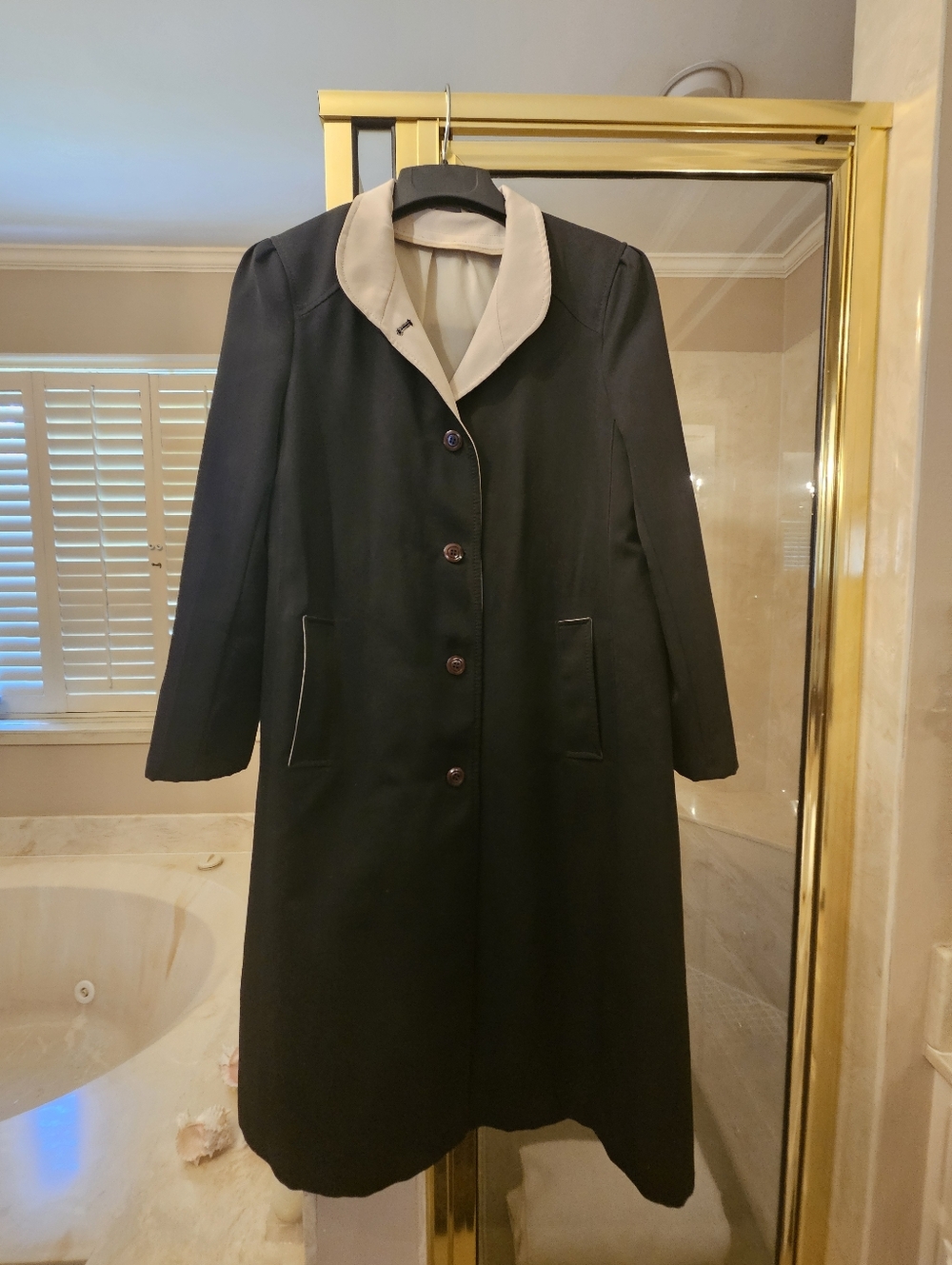 Classic Black Women's Forecaster International Coat with Cream Collar